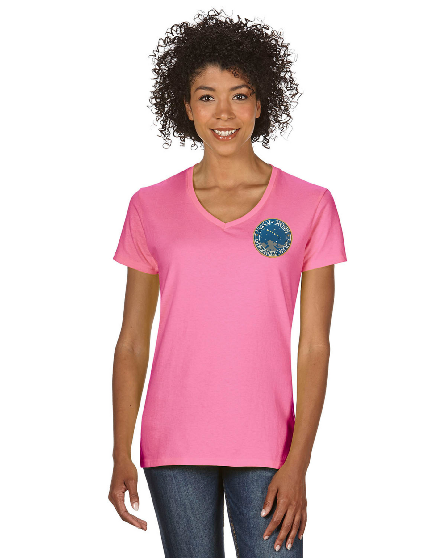 CSASTRO Women's Cotton V-neck Logo