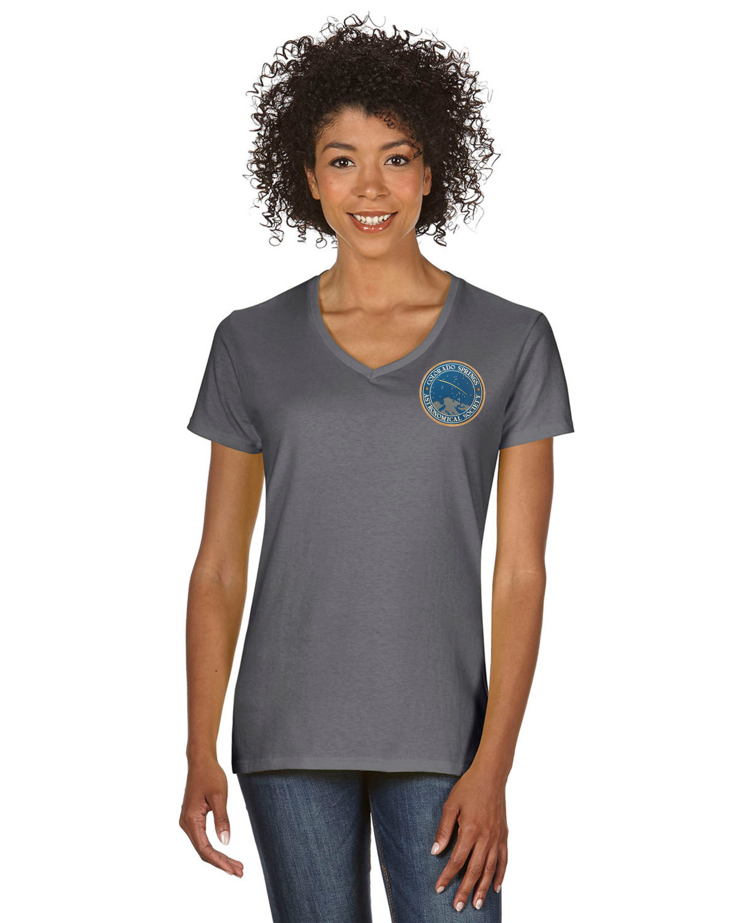 CSASTRO Women's Cotton V-neck Logo