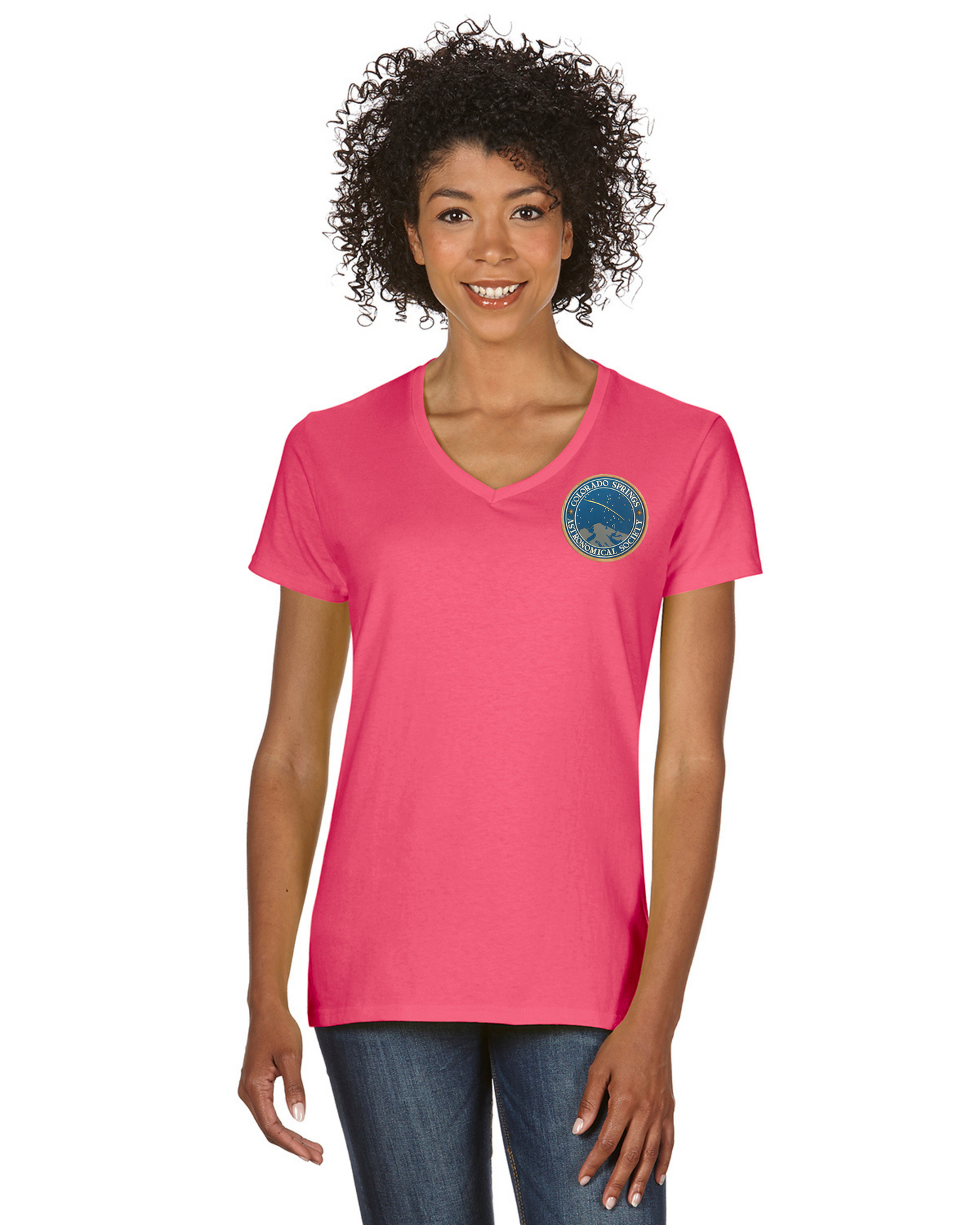 CSASTRO Women's Cotton V-neck Logo