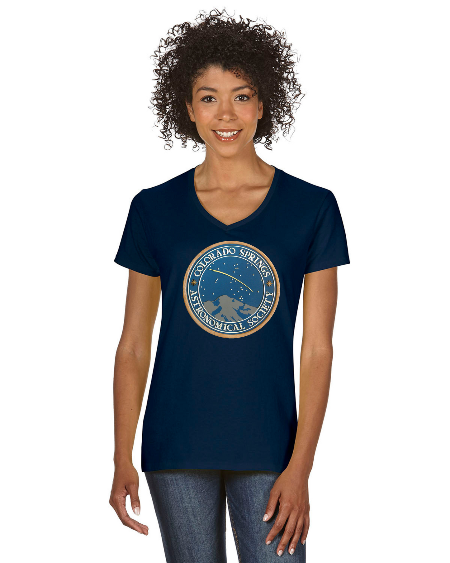 CSASTRO Women's Cotton V-neck T-shirt