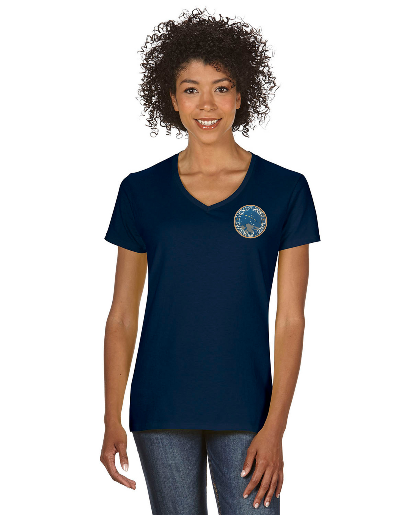 CSASTRO Women's Cotton V-neck Logo