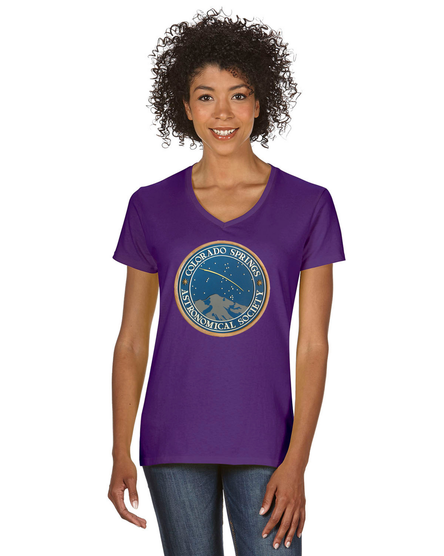 CSASTRO Women's Cotton V-neck T-shirt