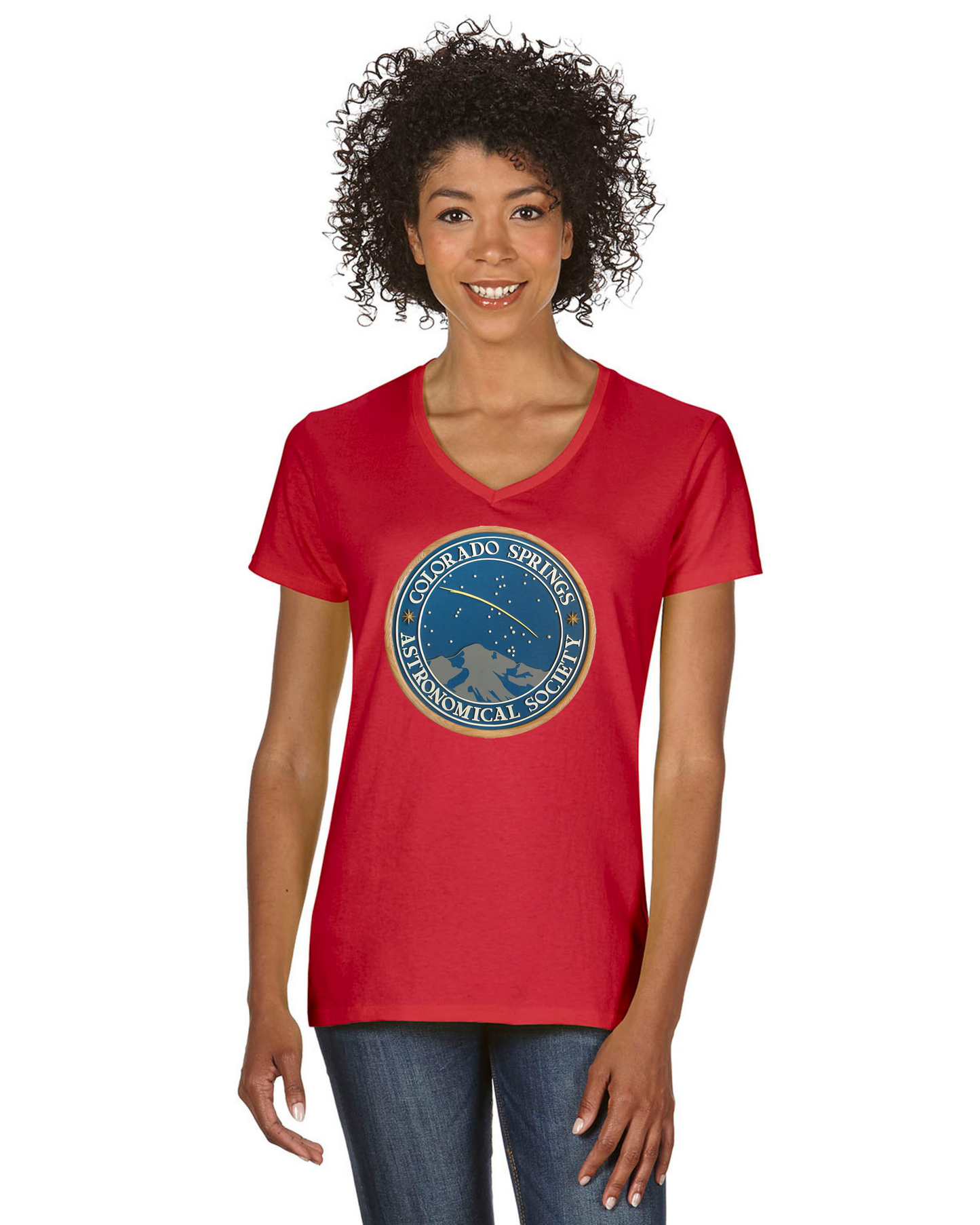 CSASTRO Women's Cotton V-neck T-shirt