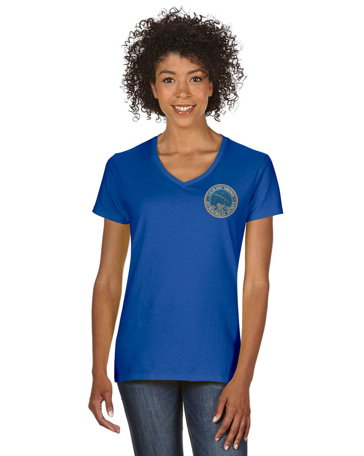 CSASTRO Women's Cotton V-neck Logo