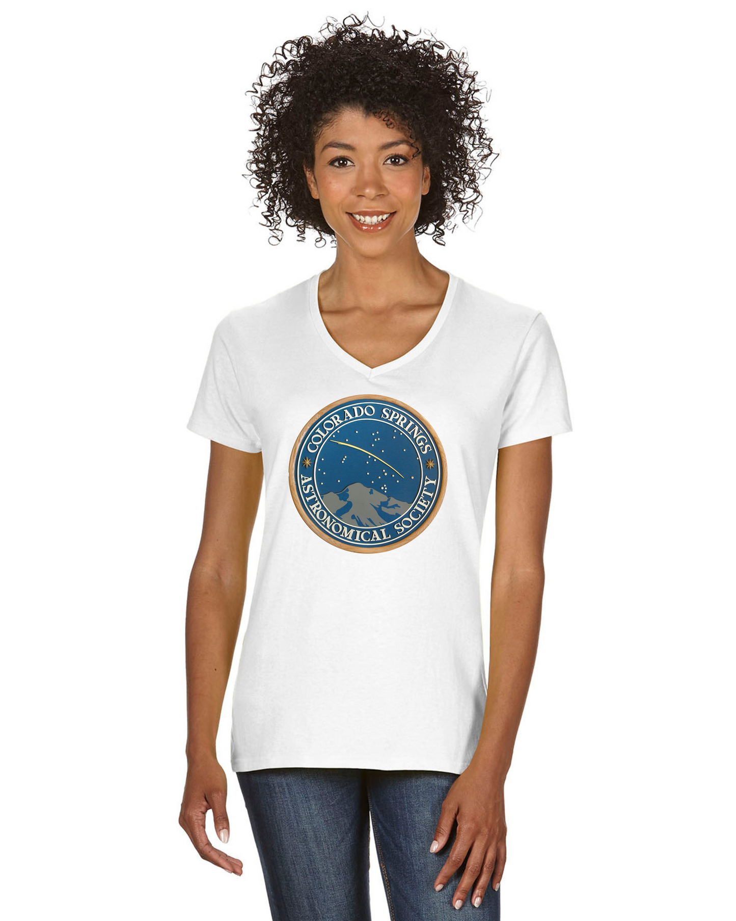 CSASTRO Women's Cotton V-neck T-shirt