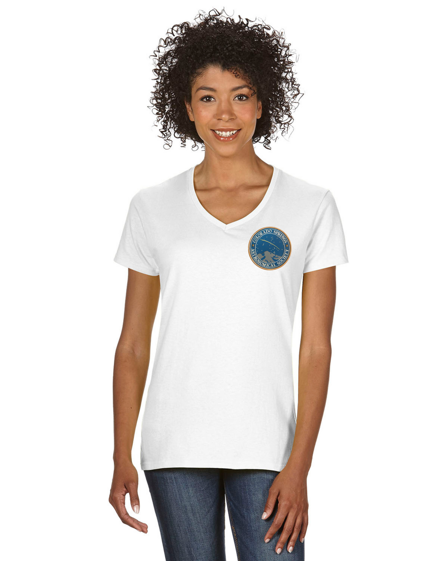 CSASTRO Women's Cotton V-neck Logo